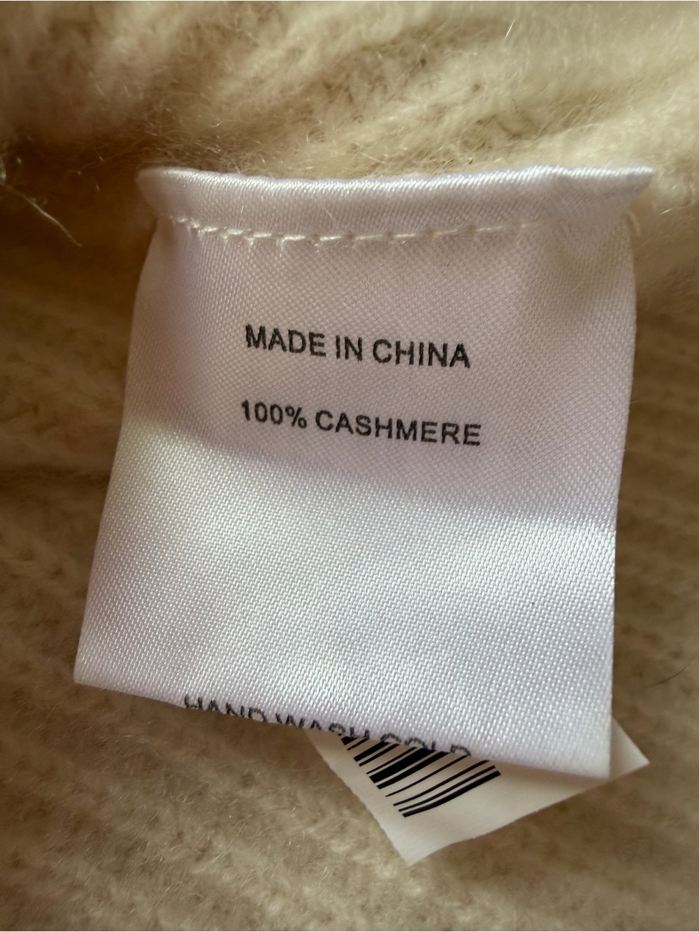 Quince 100% Mongolian Cashmere Quarter Zip Sweater Ivory Size L - Picture 5 of 5